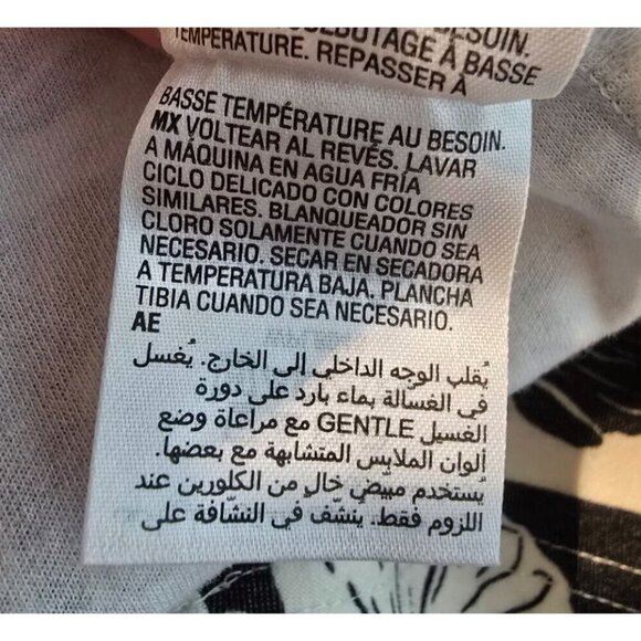 INC Mens sz XXL white black floral checkered short sleeve tee round neck - Picture 11 of 12